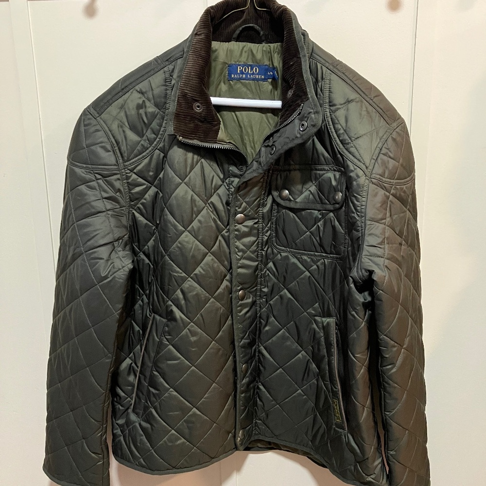 Polo Ralph Lauren Jacket Diamond Quilted Puffer Hunt Green (L)